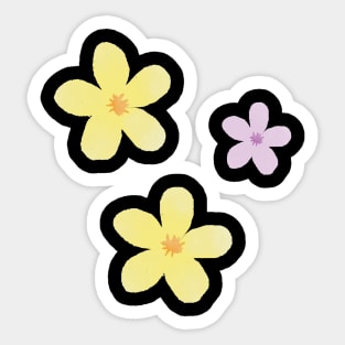 Summer Tropical Floral Watercolor Illustration Sticker